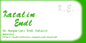 katalin endl business card